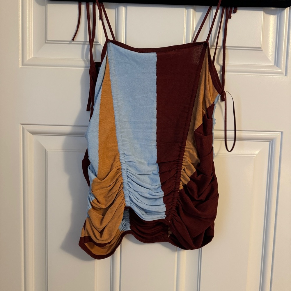 Zara Multicolor Ruched Top - Picture 7 of 8